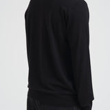 Polo uomo in lana merino nera GMP01353 P00104190100 GOLDEN GOOSE 