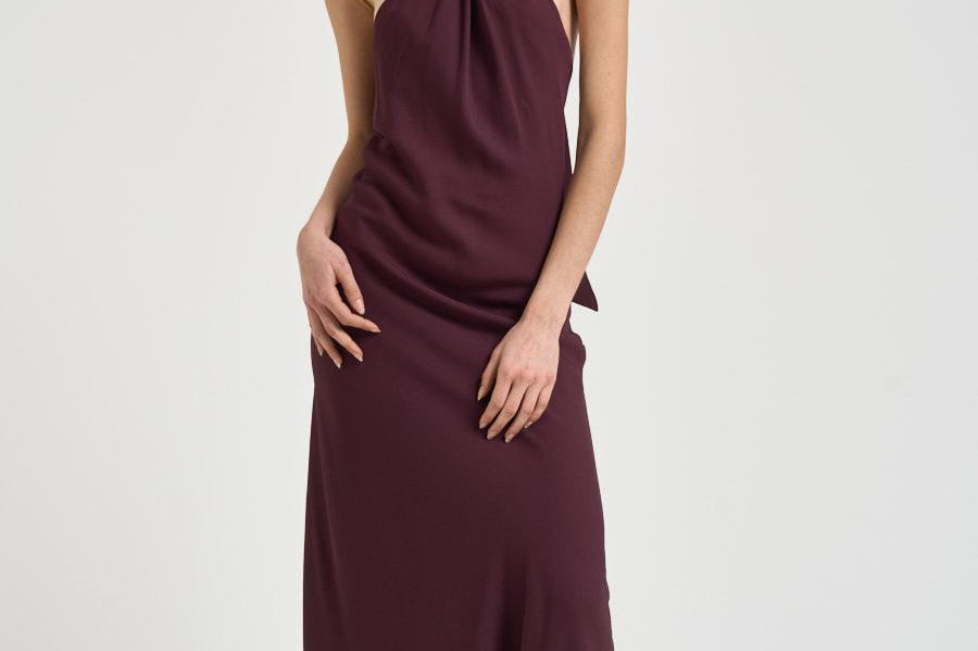 Abito donna lungo bordeaux 14884 2543 FORTE FORTE 