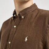 Camicia uomo in lino marrone 710968915 500 RALPH LAUREN 