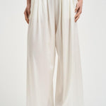 Pantalone donna Sandy a palazzo bianco 326SS3808S IVORY DANAME 