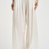 Pantalone donna Sandy a palazzo bianco 326SS3808S IVORY DANAME 