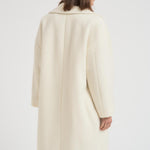 Cappotto donna midi in lana panna NAUSICA FENICE100 ACCADEMIE TESSILI 