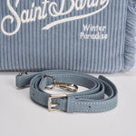 Borsa donna Vanity mini corduroy in velluto a coste celeste VANITYMINI CORD36 MC2 SAINT BARTH 