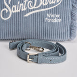 Borsa donna Vanity mini corduroy in velluto a coste celeste VANITYMINI CORD36 MC2 SAINT BARTH 