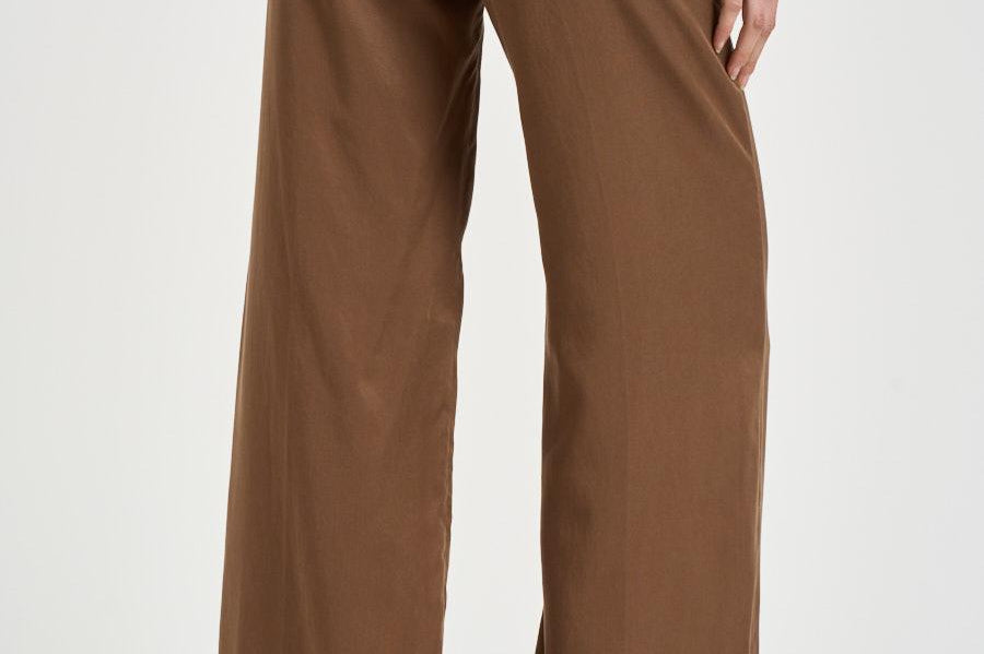 Pantalone donna Nadia Chino Palazzo marrone NADIA 150 MOCHA NINE IN THE MORNING 