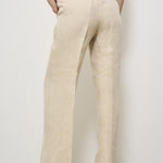 Pantalone donna in lino beige D232290 BETULLA004 P.a.r.o.s.h. 