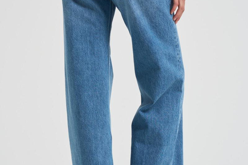 Jeans donna in cotone a gamba larga 7135 447 ANINE BING 