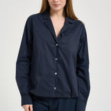 Camicia donna over blu notte L6SK18 N08 LIVIANA CONTI 