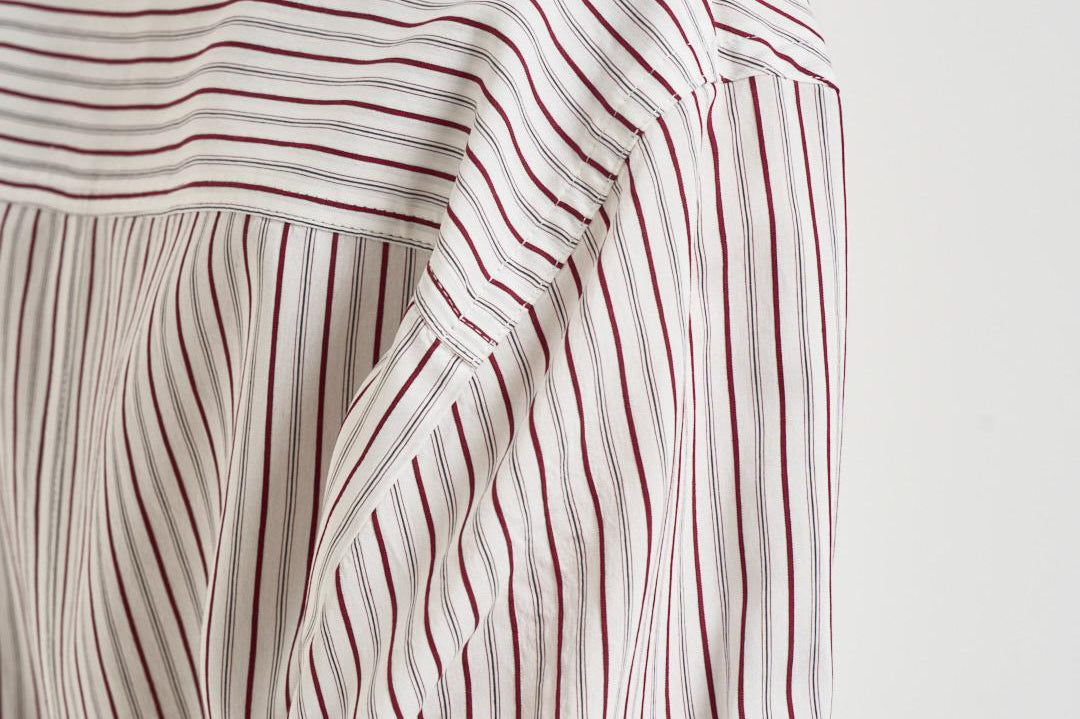 Camicia donna Aurora a righe bordeaux CH0262FB D1I01IECRD ISABEL MARANT 