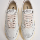 Sneakers Medalist Low donna bianca e rosa AULW LL16 AUTRY 