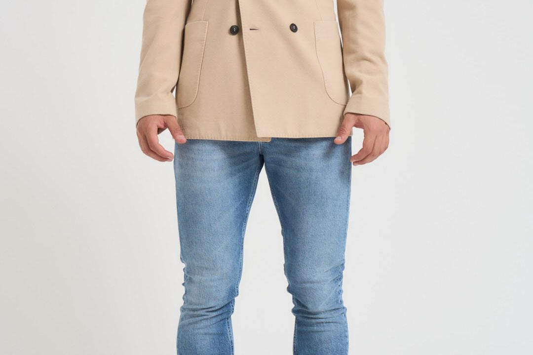 Giacca uomo doppiopetto beige CN5120 1084F CIRCOLO 1901 