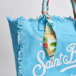Borsa donna Colette azzurra con foulard VANITYFOULARD 09250L MC2 SAINT BARTH 