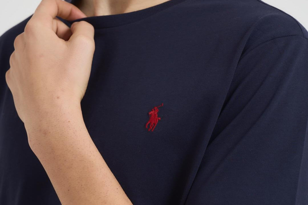 T-shirt uomo girocollo blu 710680785 004 RALPH LAUREN 