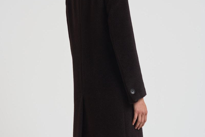 Cappotto donna doppiopetto marrone scuro JOLECC E30004MORO TAGLIATORE 