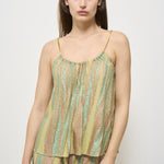Top donna lamé verde 13920 6014 FORTE FORTE 