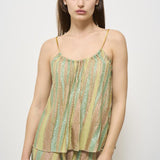 Top donna lamé verde 13920 6014 FORTE FORTE 