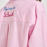 Camicia donna con ricamo rosa CYS0001 MEET21 MC2 SAINT BARTH 