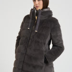 Piumino donna midi trapuntato grigio PI002123D 9480 HERNO 