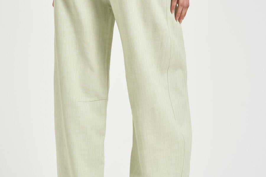 Pantalone donna a gamba dritta verde pastello 106492A2W6 LEXYS79 PINKO 