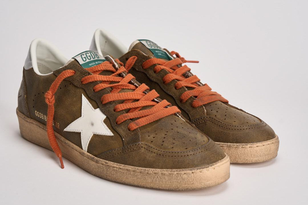 Sneakers uomo ball star marrone GMF00117 F00812055605 GOLDEN GOOSE 