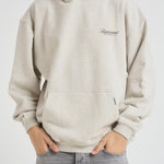 Felpa uomo con cappuccio grigio chiaro OCM41200 CREAMMARL REPRESENT 