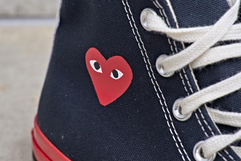 Converse x Comme des Garçons PLAY Chuck 70 High Red Sole K124 BLACK COMME DES GARCON PLAY 