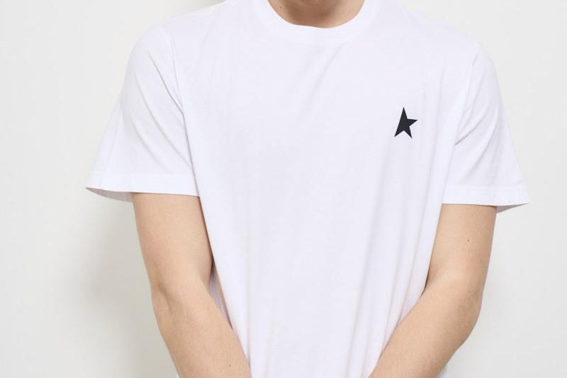 T-shirt uomo girocollo bianca GMP01220 P00059310364 GOLDEN GOOSE 