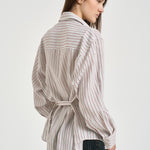 Camicia donna Aurora a righe bordeaux CH0262FB D1I01IECRD ISABEL MARANT 