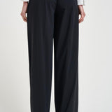 Pantalone donna gamba larga nero 26854 10BLACK RRD 