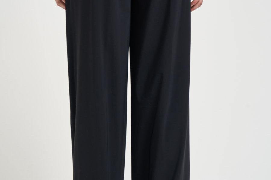 Pantalone donna gamba larga nero 26854 10BLACK RRD 