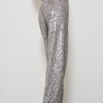 Pantalone donna Gong con paillettes argento D230733 GONG018 P.a.r.o.s.h. 