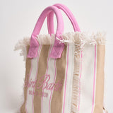 Borsa donna Colette a righe beige e bianca COLETTE 02596L MC2 SAINT BARTH 