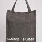Borsa shopper donna in tessuto grigia U25300006 WASHEDBLACK SAMSØE SAMSØE 