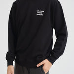 Felpa uomo girocollo nera SW149 CO127BL DROLE DE MONSIEUR 