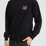 Felpa uomo girocollo nera SW149 CO127BL DROLE DE MONSIEUR 