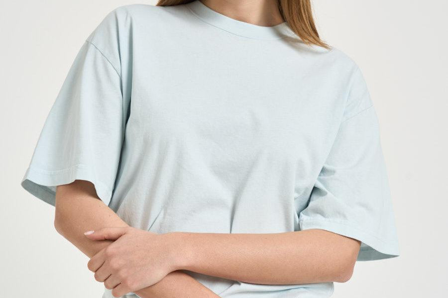 T-shirt donna girocollo celeste HONEY PLEINAIR HAIKURE 