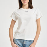 T-shirt donna girocollo bianca 100373A34F BASICOZ05 PINKO 