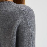 Maglione donna girocollo grigio. AMELIE 1300FLANELLE KUJTEN 