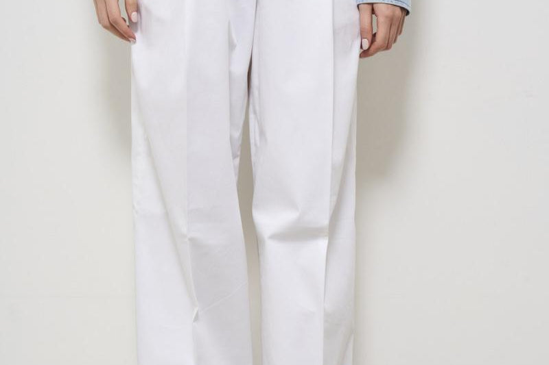 Pantaloni donna bianco Axel AXEL T0194T0001 THE LATEST 