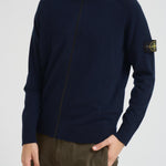 Cardigan uomo con zip blu 5100044 S00B4V0020 STONE ISLAND 