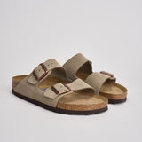 Sandalo uomo Arizona in suede tortora 951303U TAUPE BIRKENSTOCK 