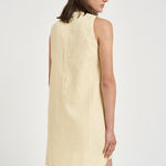 Abito donna corto smanicato giallo pastello S6SN18 A41 SEMICOUTURE 