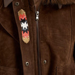 Giacca donna in suede marrone S1180 306 BAZAR DELUXE 