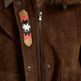 Giacca donna in suede marrone S1180 306 BAZAR DELUXE 