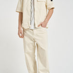 Camicia uomo manica corta panna 1100025 S0A10V0093 STONE ISLAND 