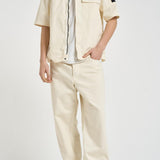 Camicia uomo manica corta panna 1100025 S0A10V0093 STONE ISLAND 