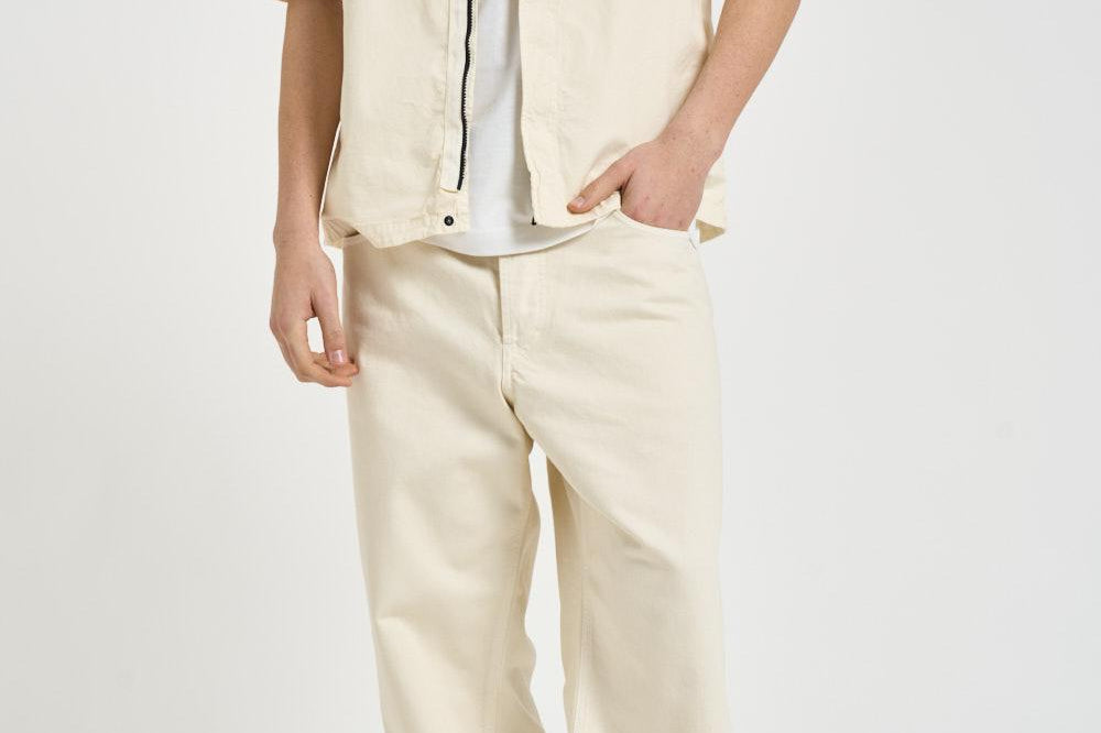 Camicia uomo manica corta panna 1100025 S0A10V0093 STONE ISLAND 