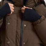 Piumino donna Laminar lungo verde militare PI002047D 7400 HERNO 