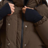 Piumino donna Laminar lungo verde militare PI002047D 7400 HERNO 