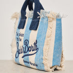 Borsa donna Vanity Mini a righe celeste VANITYMINI 03300H MC2 SAINT BARTH 